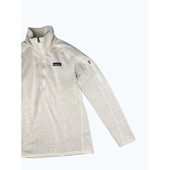 Patagonia Womens Women's Better Sweater 1/4-Zip Oyster White Pullover Medium - Picture 12 of 14